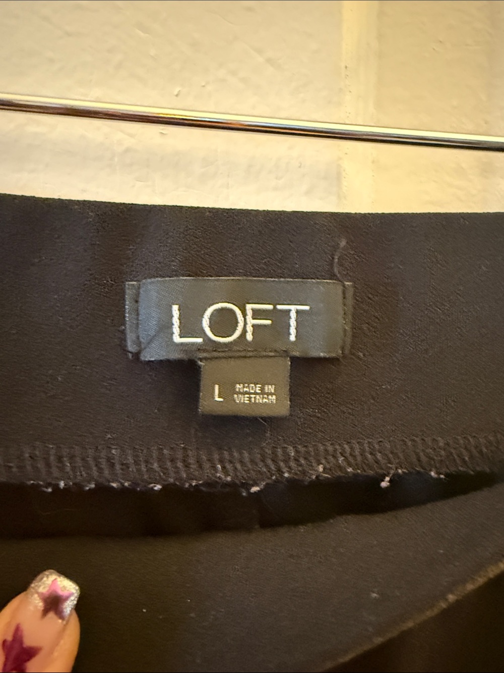 LOFT Black Cropped Pull-On Dress Pants - Picture 2 of 3